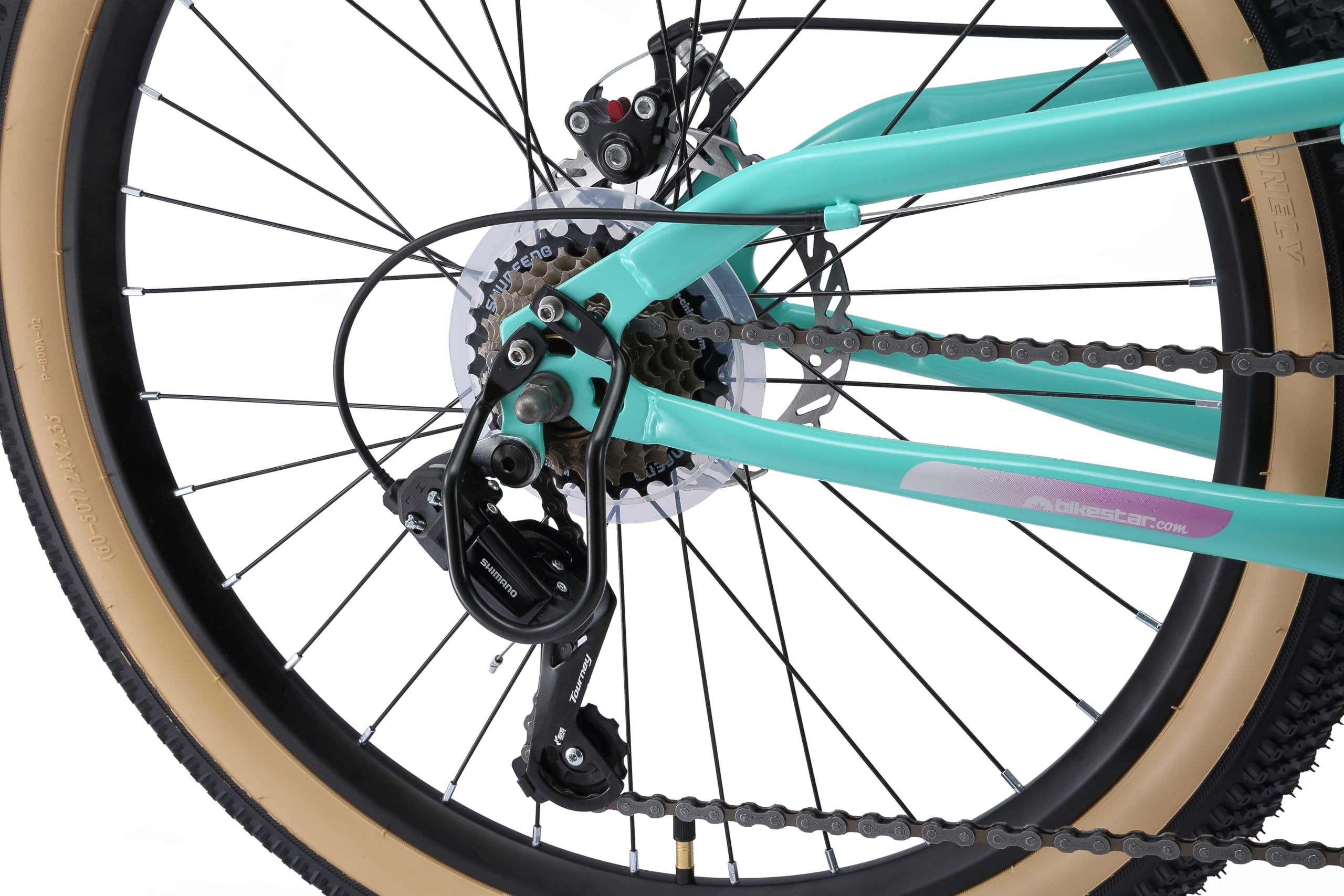 BIKESTAR Kinder Fahrrad Fully Mountainbike 21 Gang Shimano, Scheibenbremse ab 8 Jahre | 24 Zoll Kinderrad MTB | RISIKOFREI TESTEN