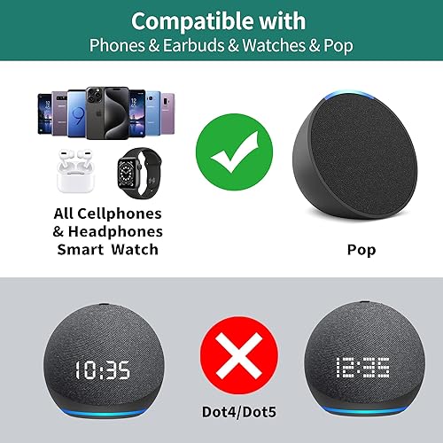 Miniatura 2 de HomeMount Soporte de carga versátil: solución de carga conveniente para tus auriculares móviles y Pop (negro)