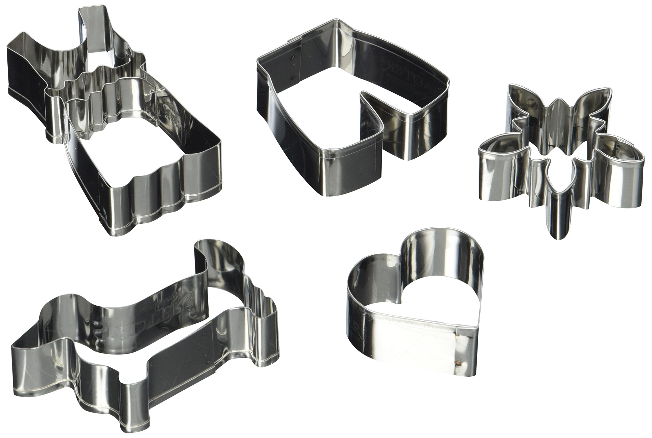 Städter, Set da 5 Formine per Dolci in Acciaio Inox, Motivo: Baviera