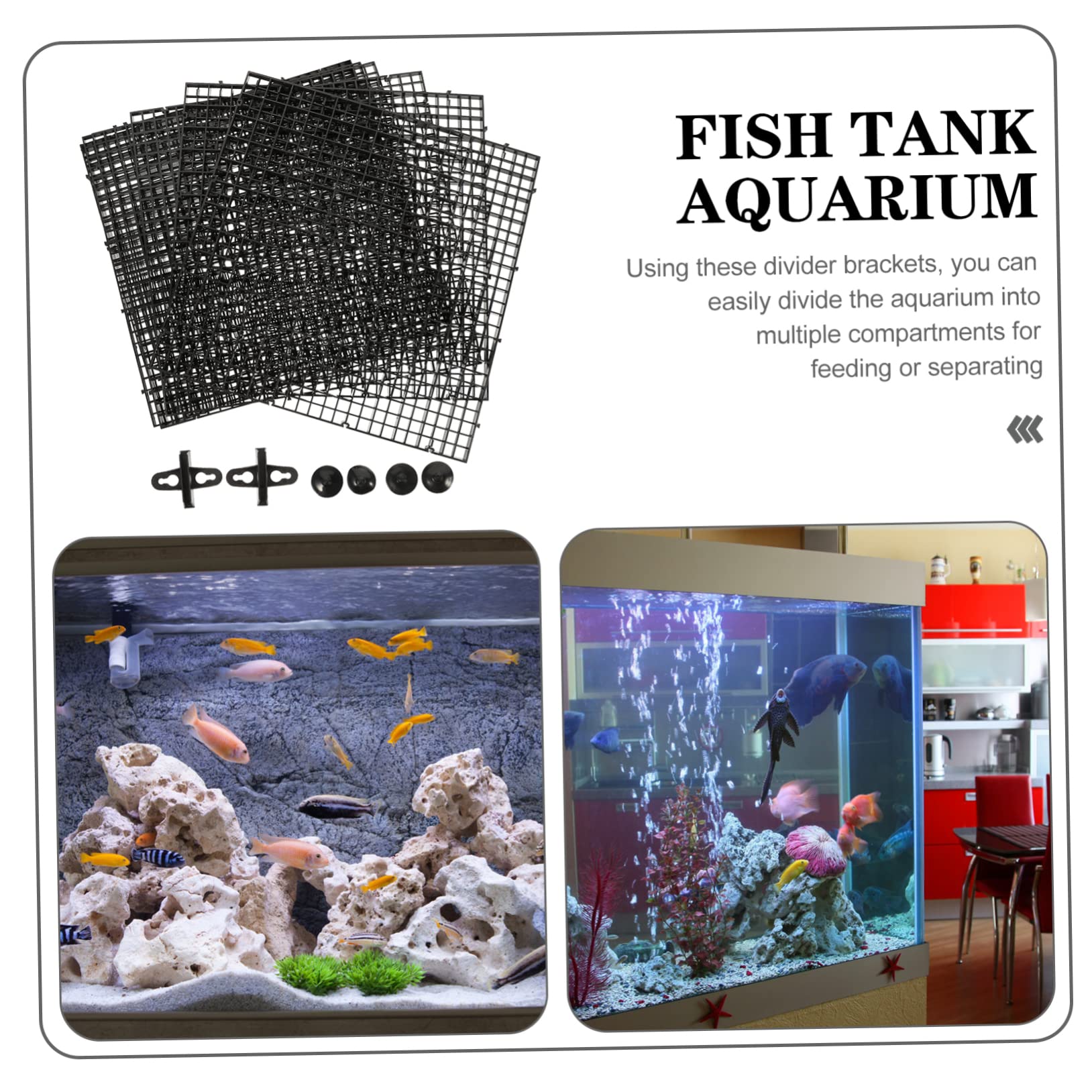 Filtro De Fondo Acuario Placas Divisorias 18pcs Tableros Aislamiento Soportes Separadores
