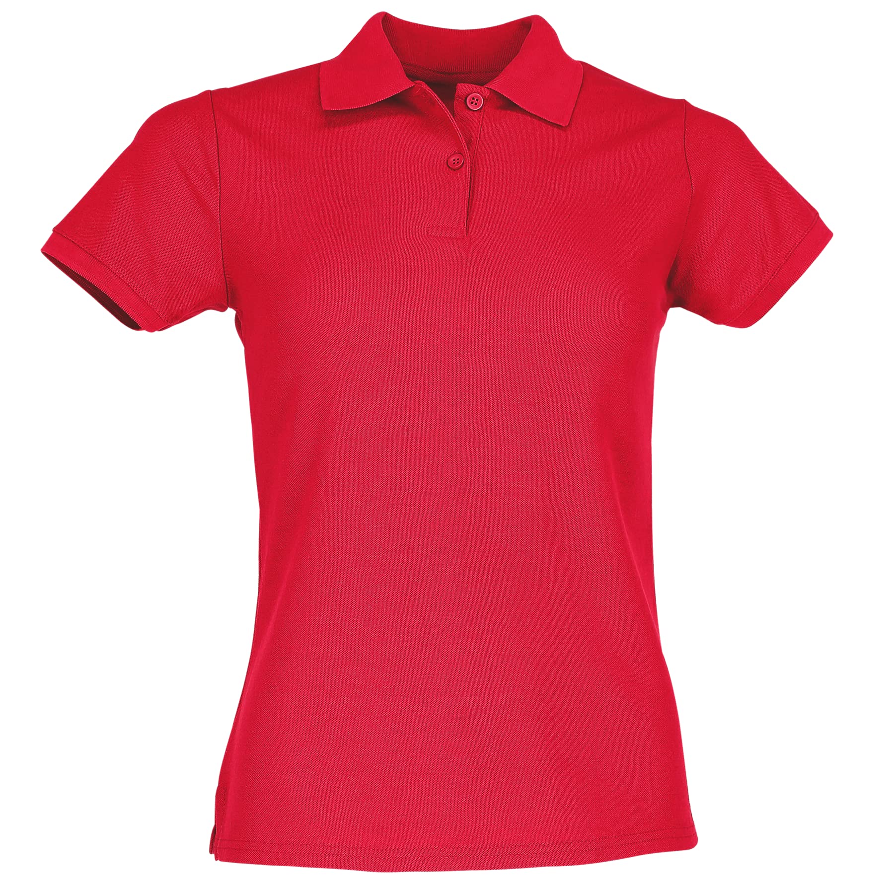 Fruit Of The Loom Women's Red Premium Polo Shirt, 10 (Manufacturer Size:small)