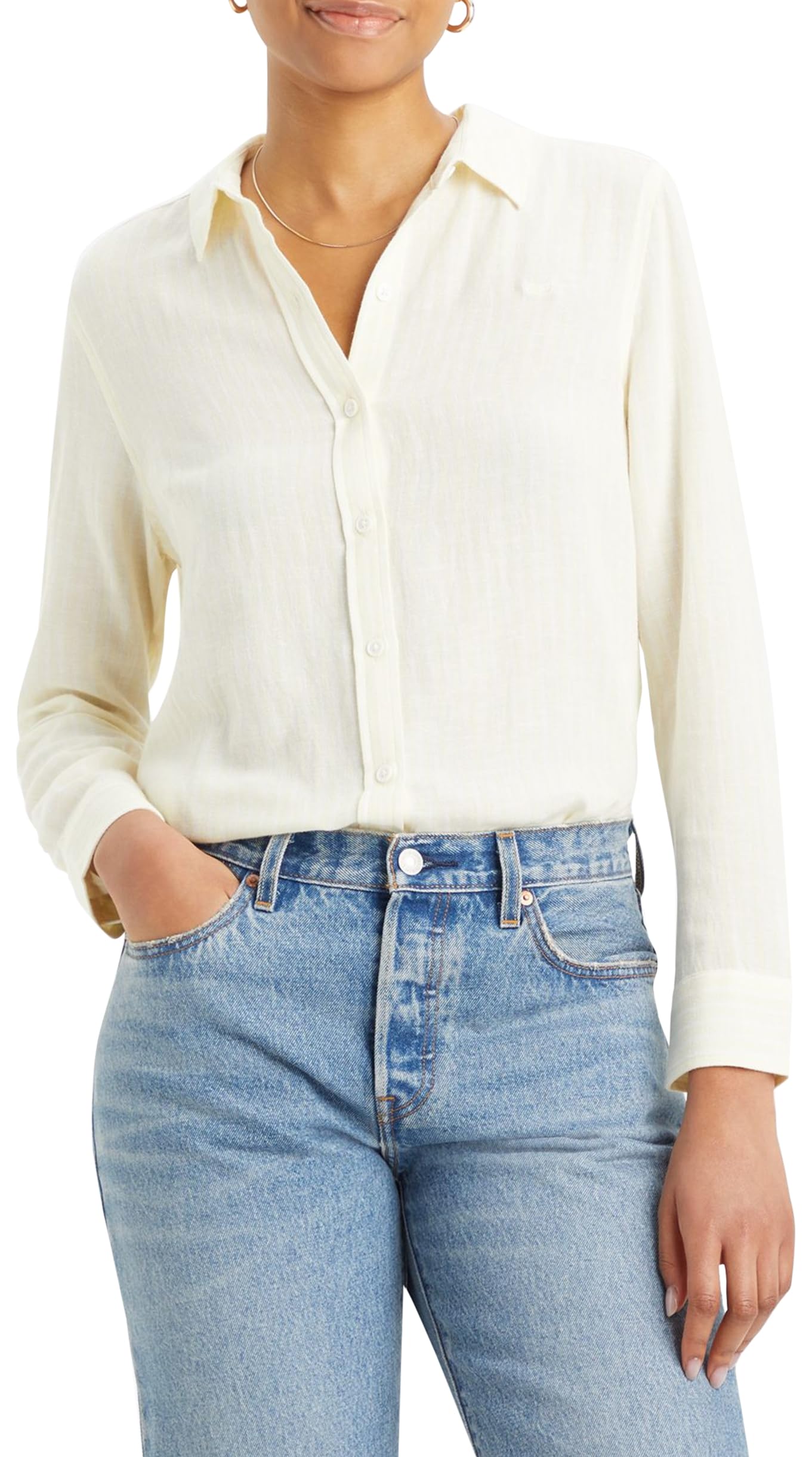 Levi's New Classic Fit BW Camisa Abotonada para Mujer