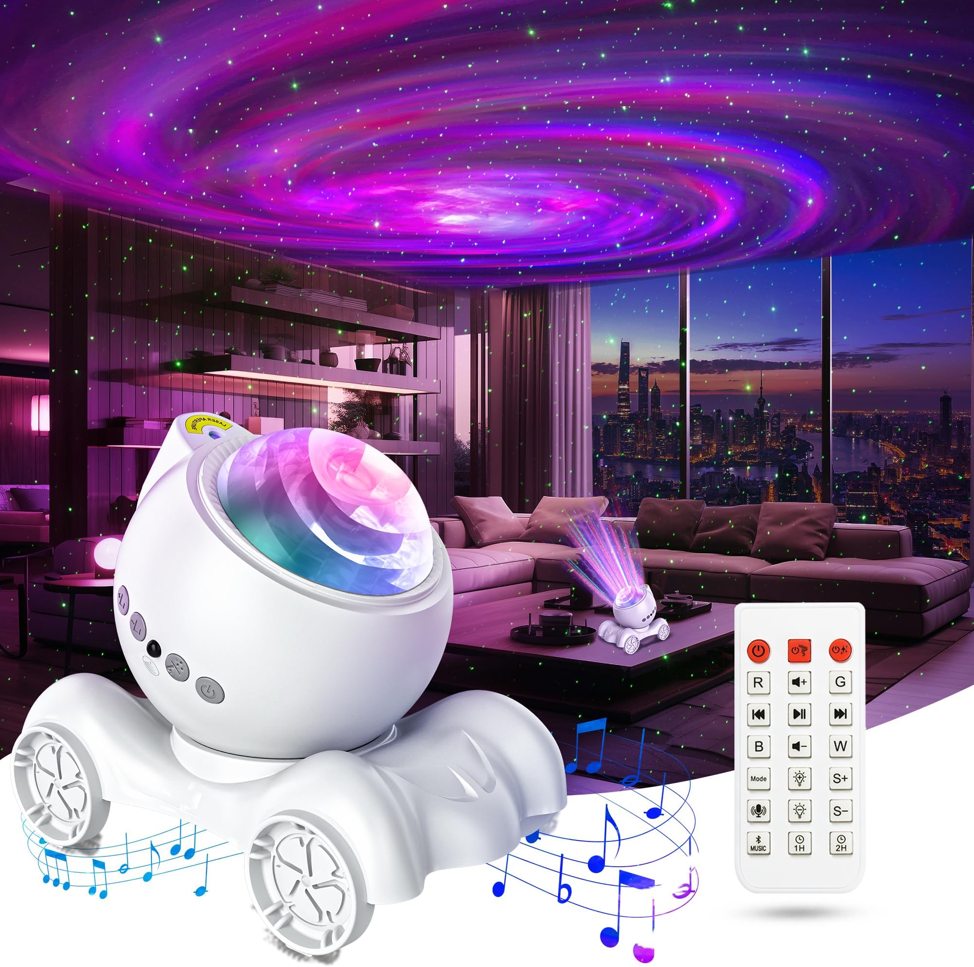 Projecteur De Galaxie – Veilleuse étoiles Avec Télécommande – Pour Chambre Enfant