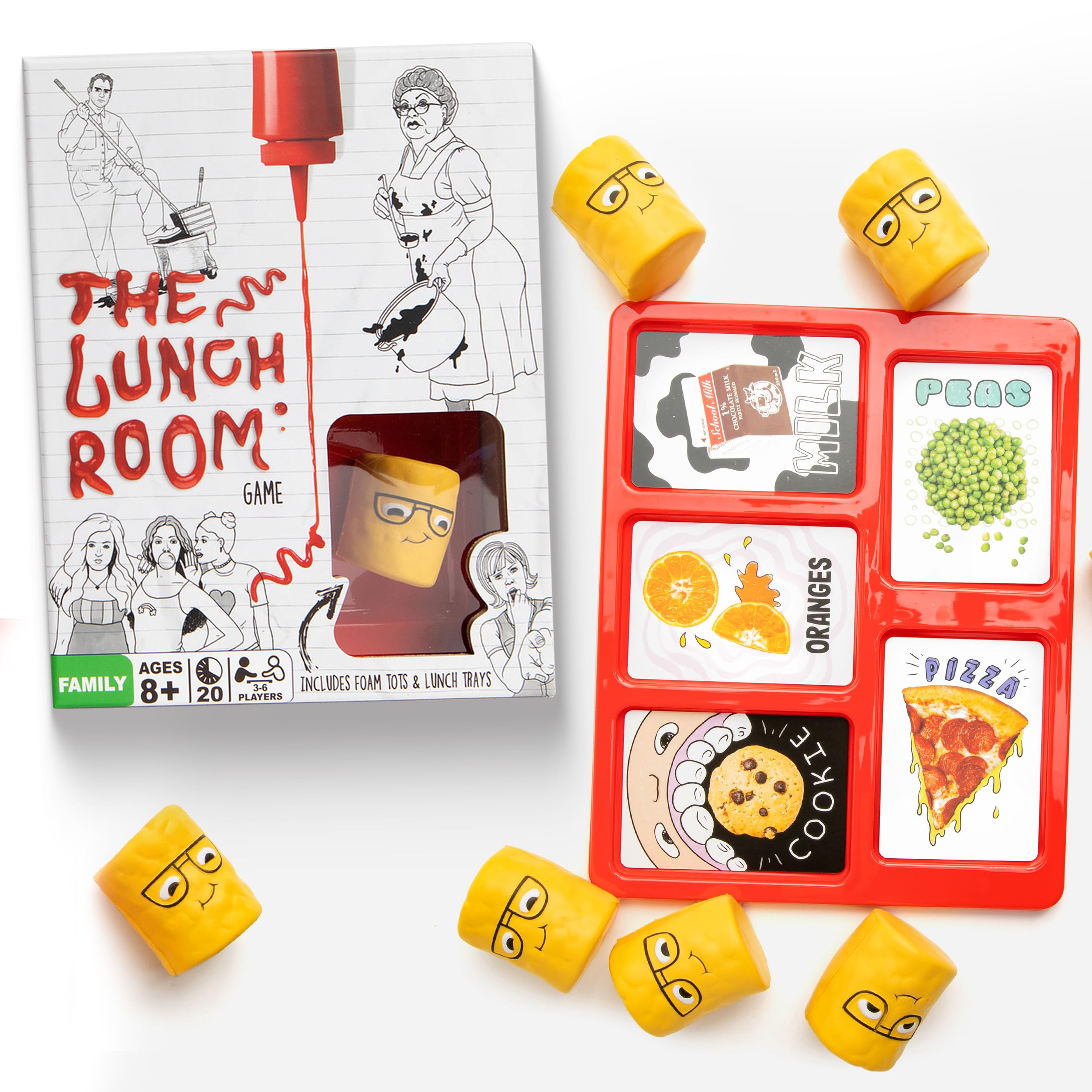 The Lunch Room Family Card Game – Fast Paced Food Fight Party Game for Kids & Adults, Fun for 3–6 Players, Easy to Learn for Family Game Night, 10-15