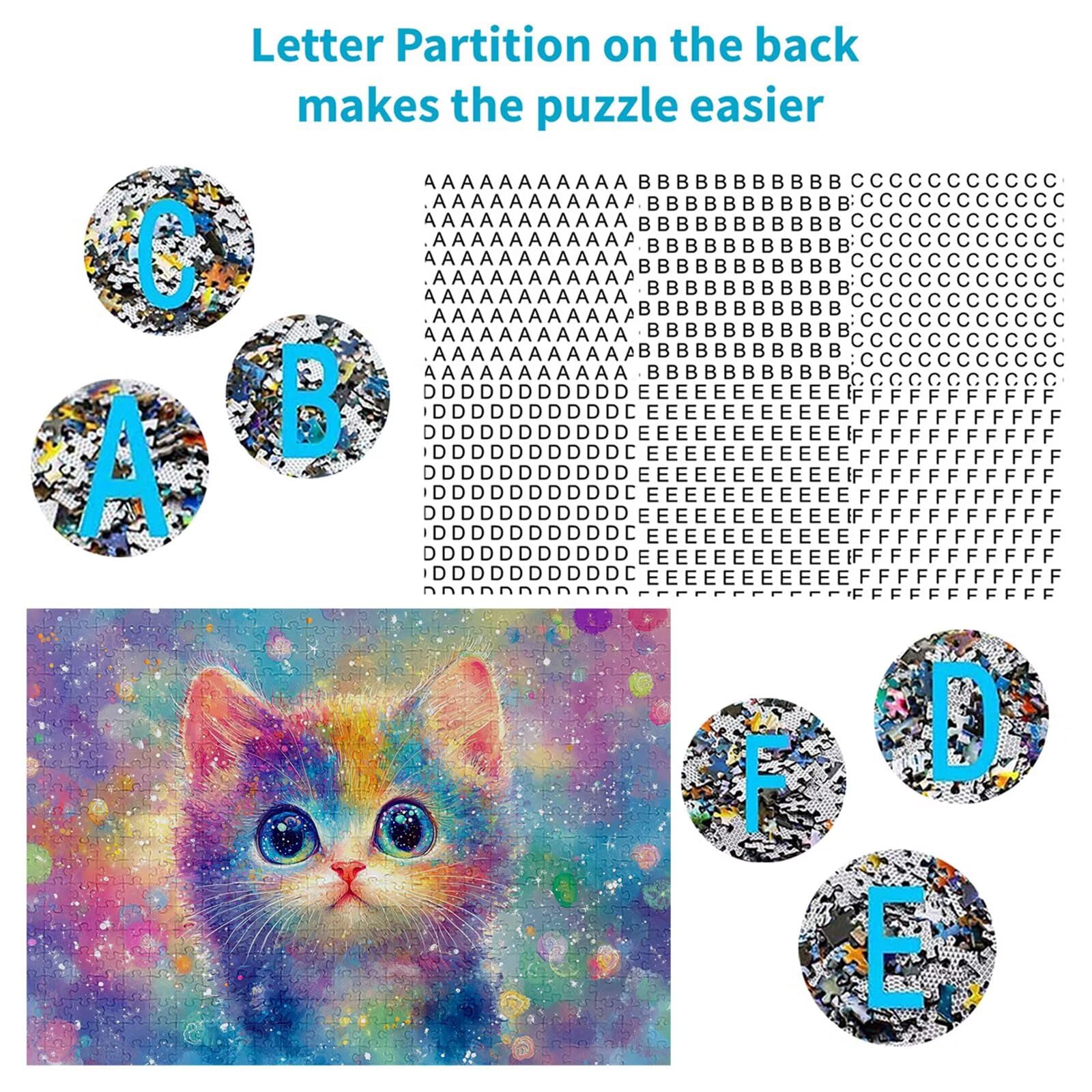 Puzzle 3000 elementów abstrakcyjne puzzle dla dorosłych kot 122 x 81 cm unikalne rzemiosło klasyczne 3D drewniana układanka do rodzinnych gier aktywnych, układanka zrób to sam do dekoracji ścian domu