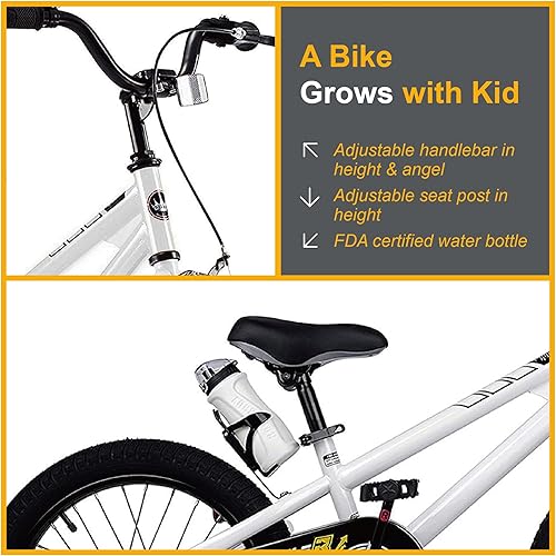 Miniatura 241 de RoyalBaby Kids Bike Freestyle Classic & EZ Balance Pedal Switchable Bicycle, 12 14 16 18 Inch, 3-10 Years Toddler to Big Kids Verde