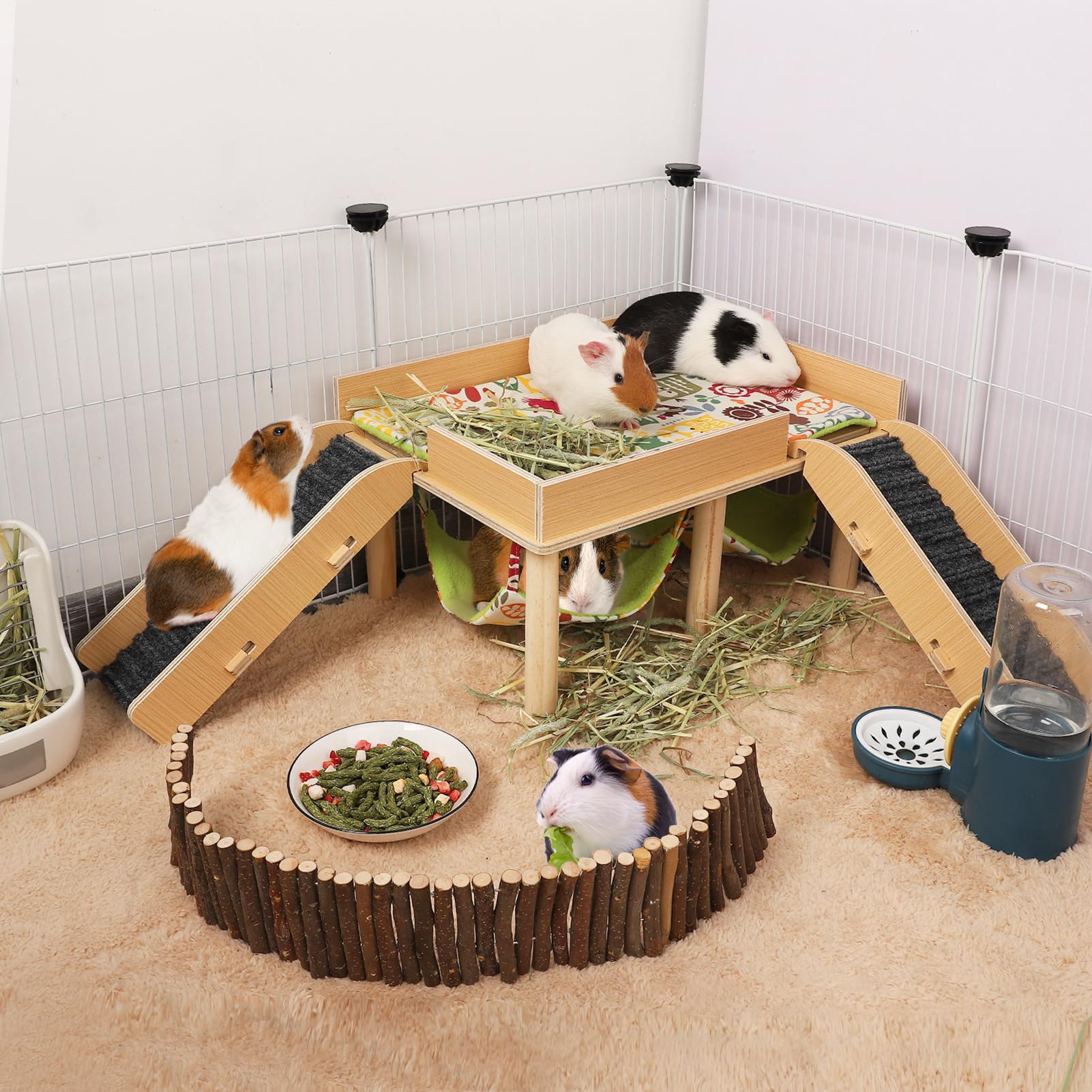 Hamster Hängematten Schloss 2-stufiges Abnehmbares Habitat