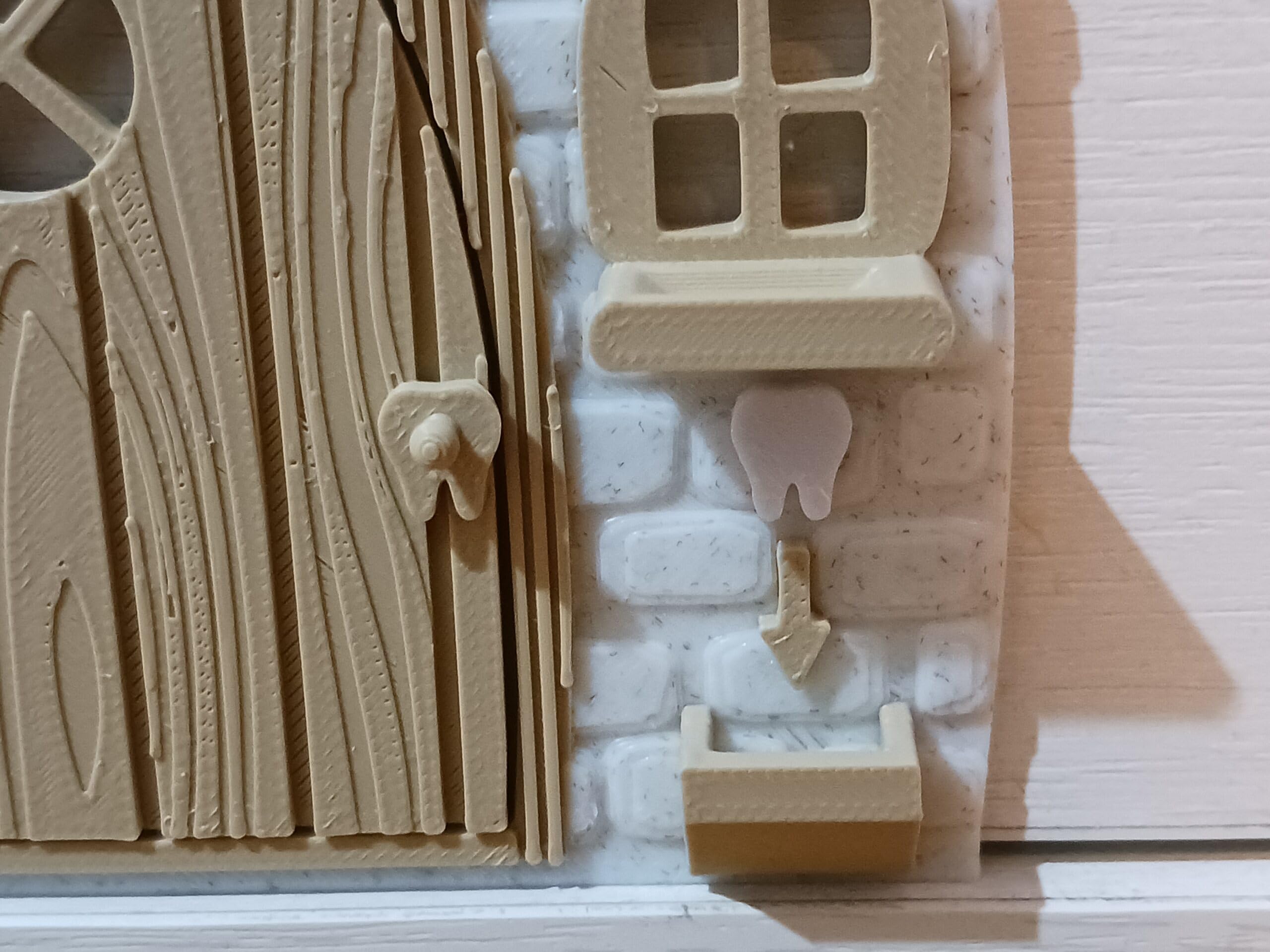 Puerta Ratoncito Pérez, ideal para decorar la habitación de tus hijos. Casa con Puerta que se Abre con cajón para colocar el diente.Casa mágica del Ratón Pérez.