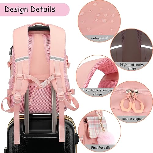 Miniatura 3 de Makukke Mochila escolar para niñas, mochila escolar para niños, escuela primaria, universidad, para adolescentes, niñas, mujeres, estudiantes,