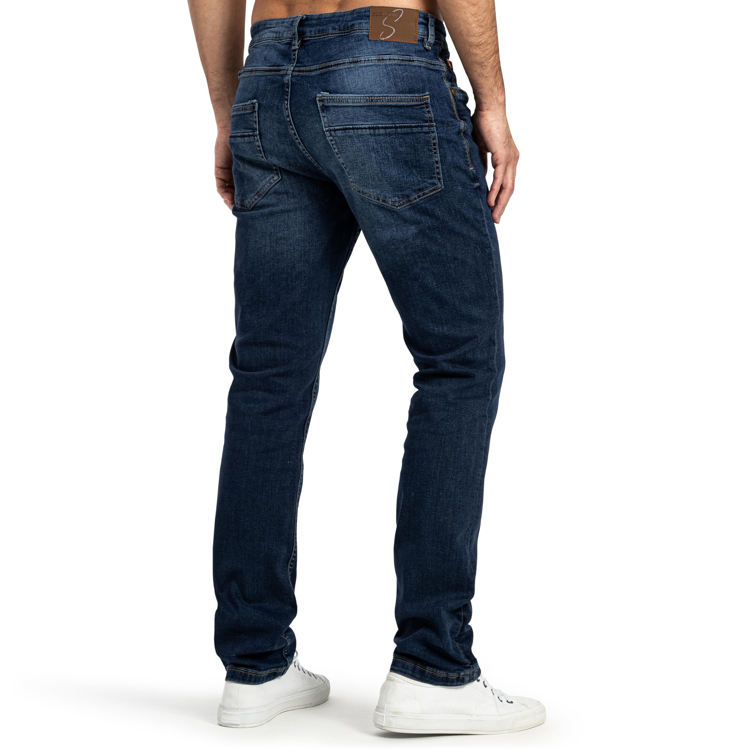 Sublevel Herren Jeans Straight Slim Fit Denim Hose Röhre Cargo Hose Chino Jeanshose