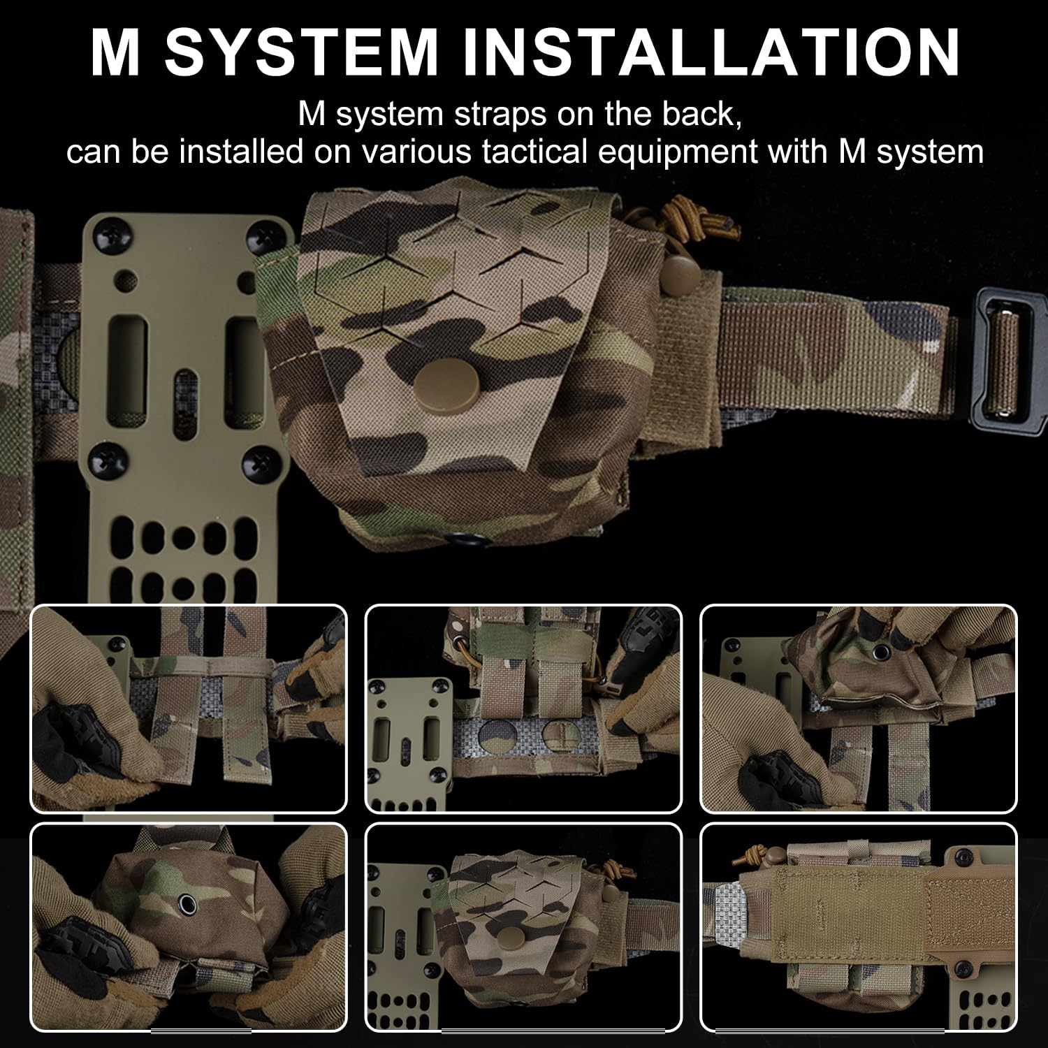 Tactical Grenade Pouch Multi Purpose Tool Carrying Bag for MOLLE Pouch/Radio Bag/Walkie Talkie Pouch/Chest Hang Mag Pouches