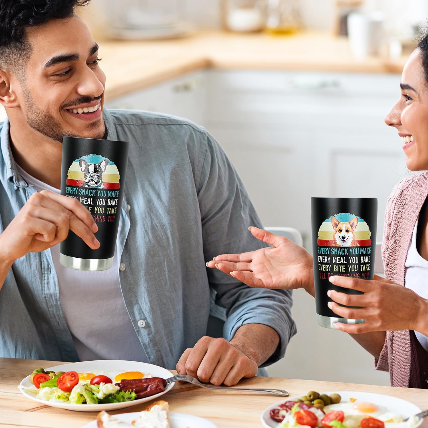 Corgi Gifts for Corgi Lovers - Christmas Birthday Corgis Gifts for Women Men - Dogs Mom Dad Owner Gift Ideas - 20oz Insulated Tumbler with Lid for Home Office Outdoor Use - Image 4