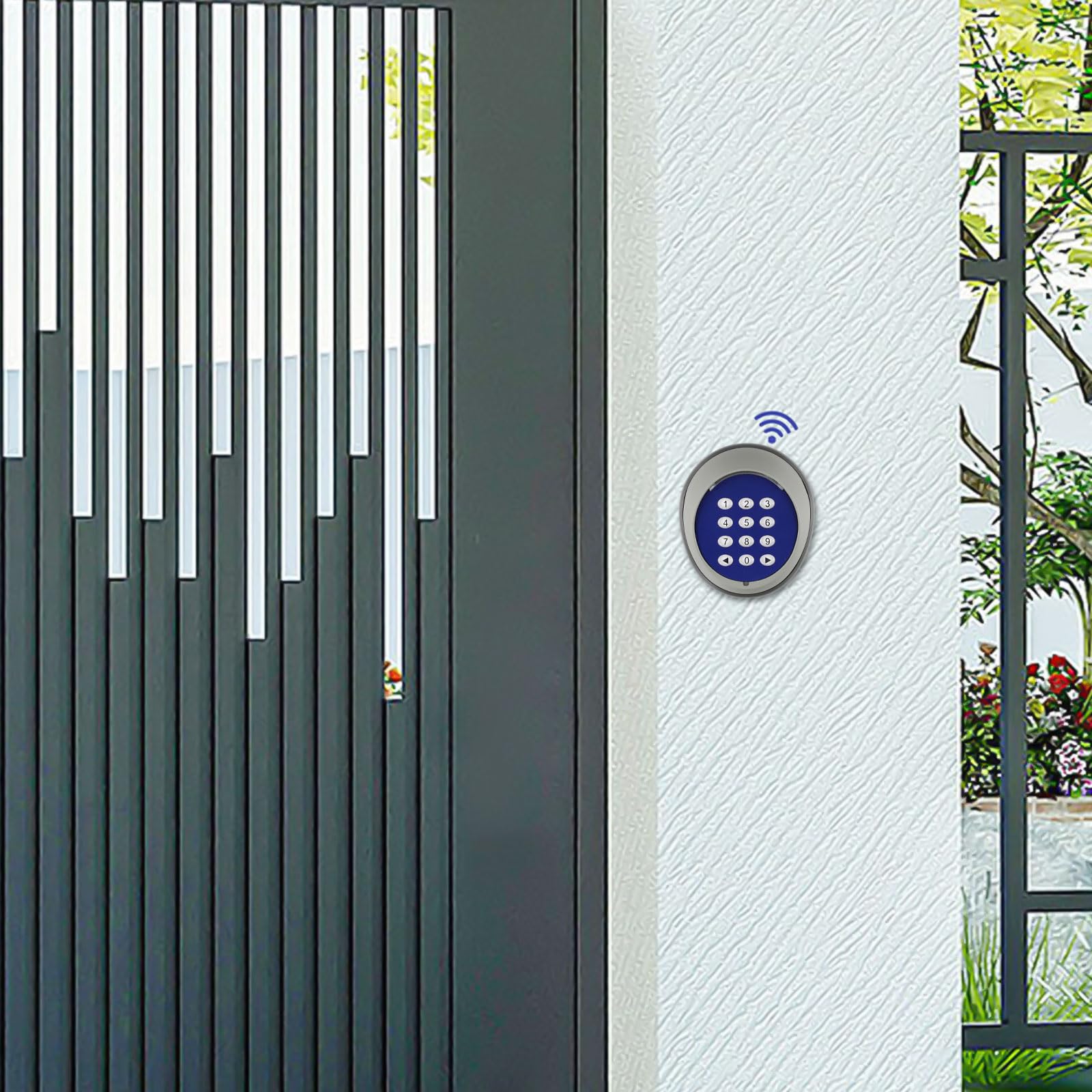 Clavier de contrôle d'accès, clavier numérique sans fil étanche avec serrure à mot de passe, ouvre-portail coulissant, coque en alliage de zinc alimenté par piles pour l'extérieur, porte de garage