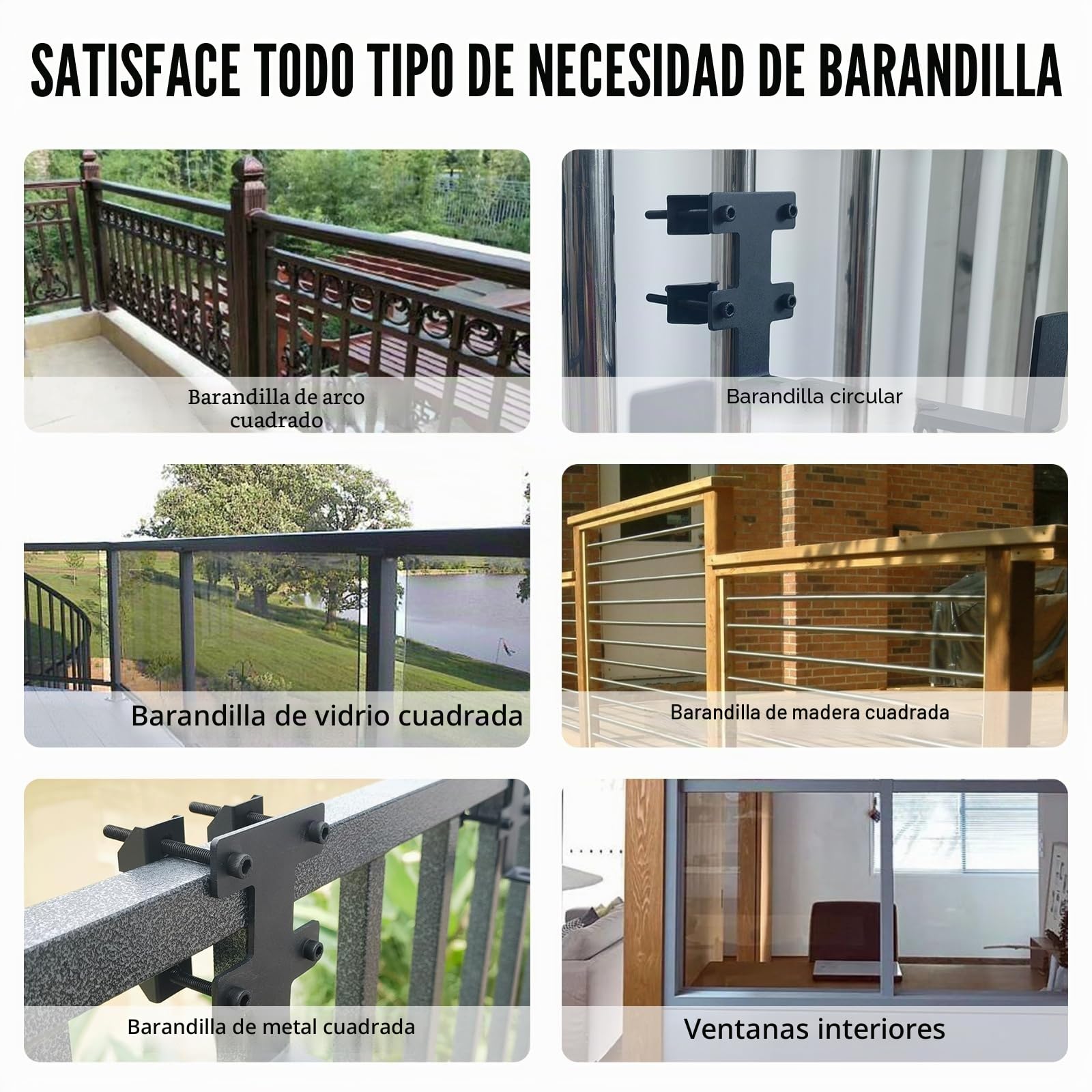 Juego de 4 soportes circulares y cuadrados para jardineras, ajustables para terraza, jardín, valla, pérgola, balcón