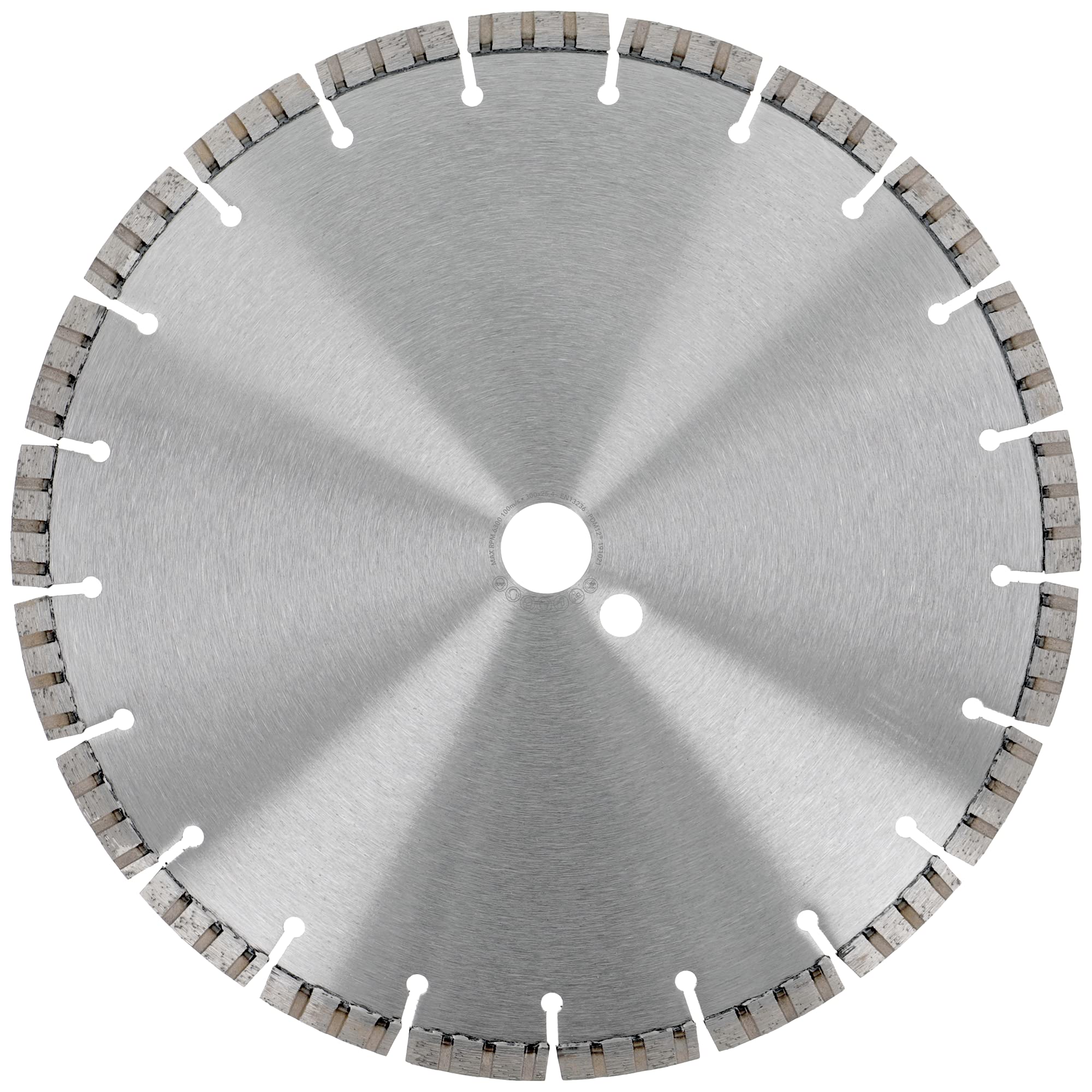 PRODIAMANT Disco de Corte Diamantado Premium Láser Hormigón 300 mm x 25,4 mm - Soldadura Láser, corte profesional Hormigón y Cemento, Máxima Seguridad y Duración, apto para Sierra de Pavimento