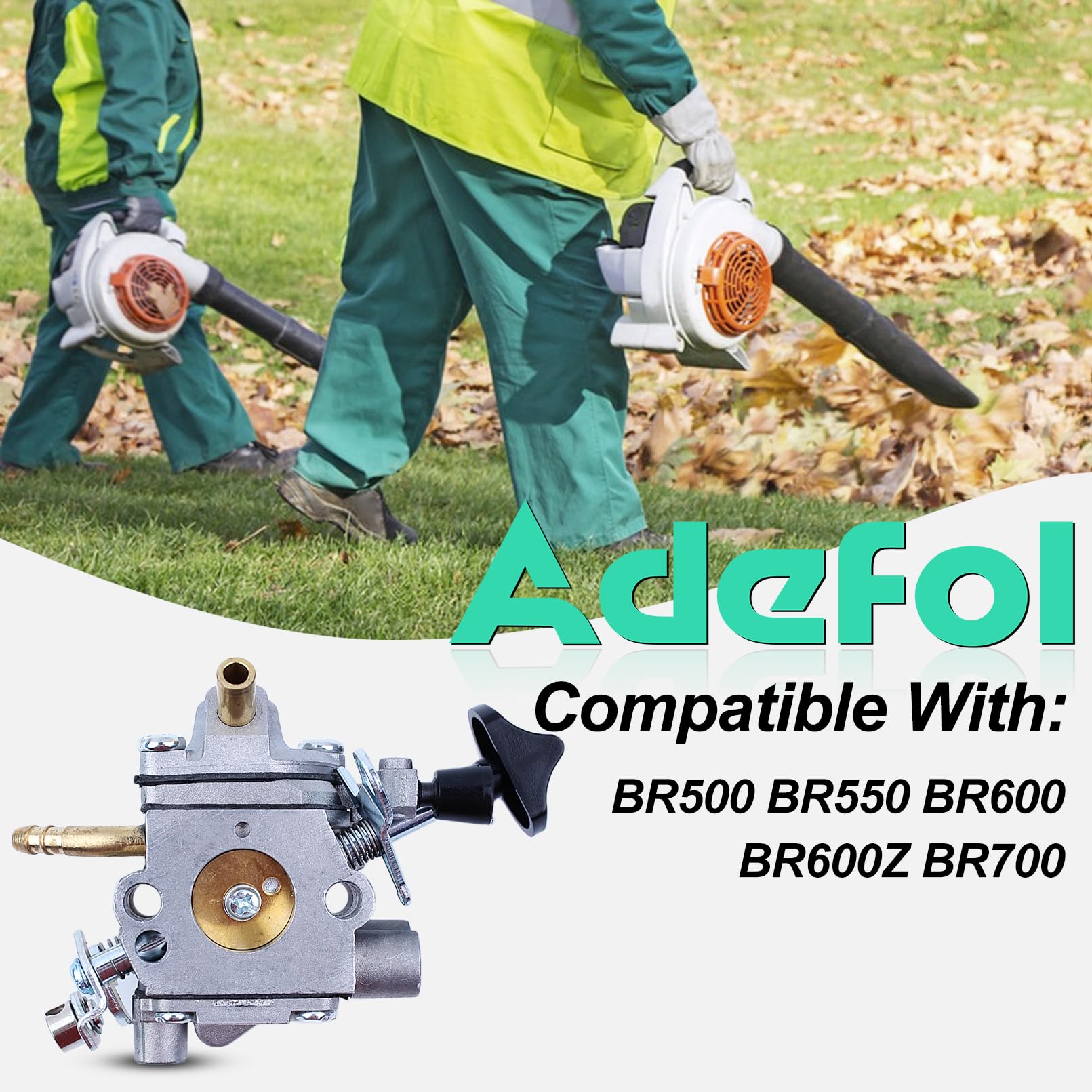 Kit Carburateur pour Stihl BR600 BR500 BR550 Souffleur, ADEFOL Carburateur avec Joint + Filtre à Air + Bougie + Filtre à Essence Pièces de Rechange Accessoire 4282 120 0606