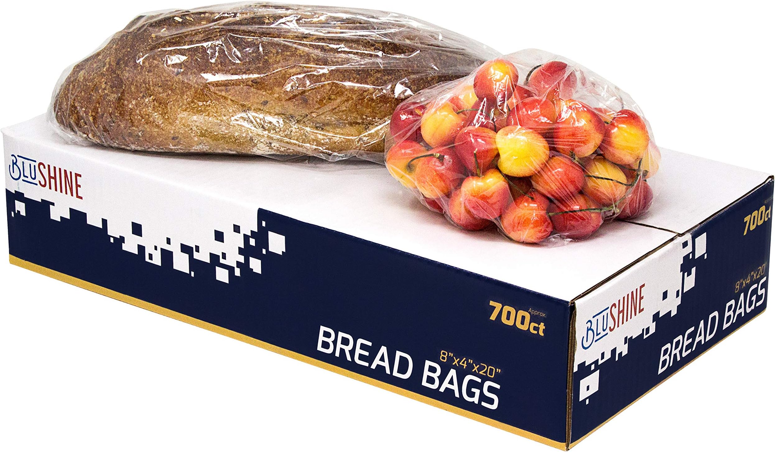 [Pack Of 700] Clear Bread Bags For Homemade Bead With Gusset 8" X 4" X 20" Inches – For Home or Commercial Food Storage