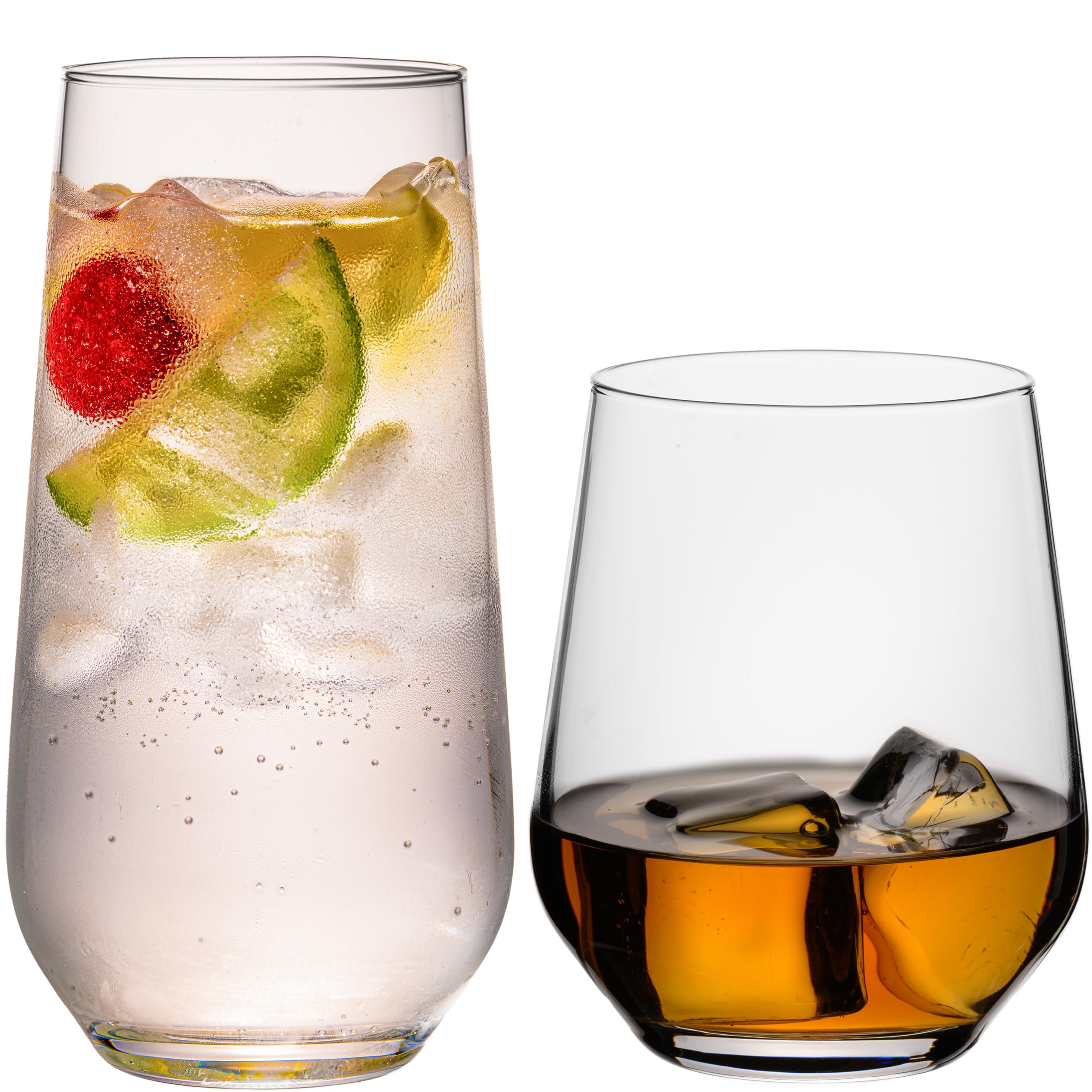 Imperial - Vasos de cristal (450 ml y 520 ml, 12 unidades)