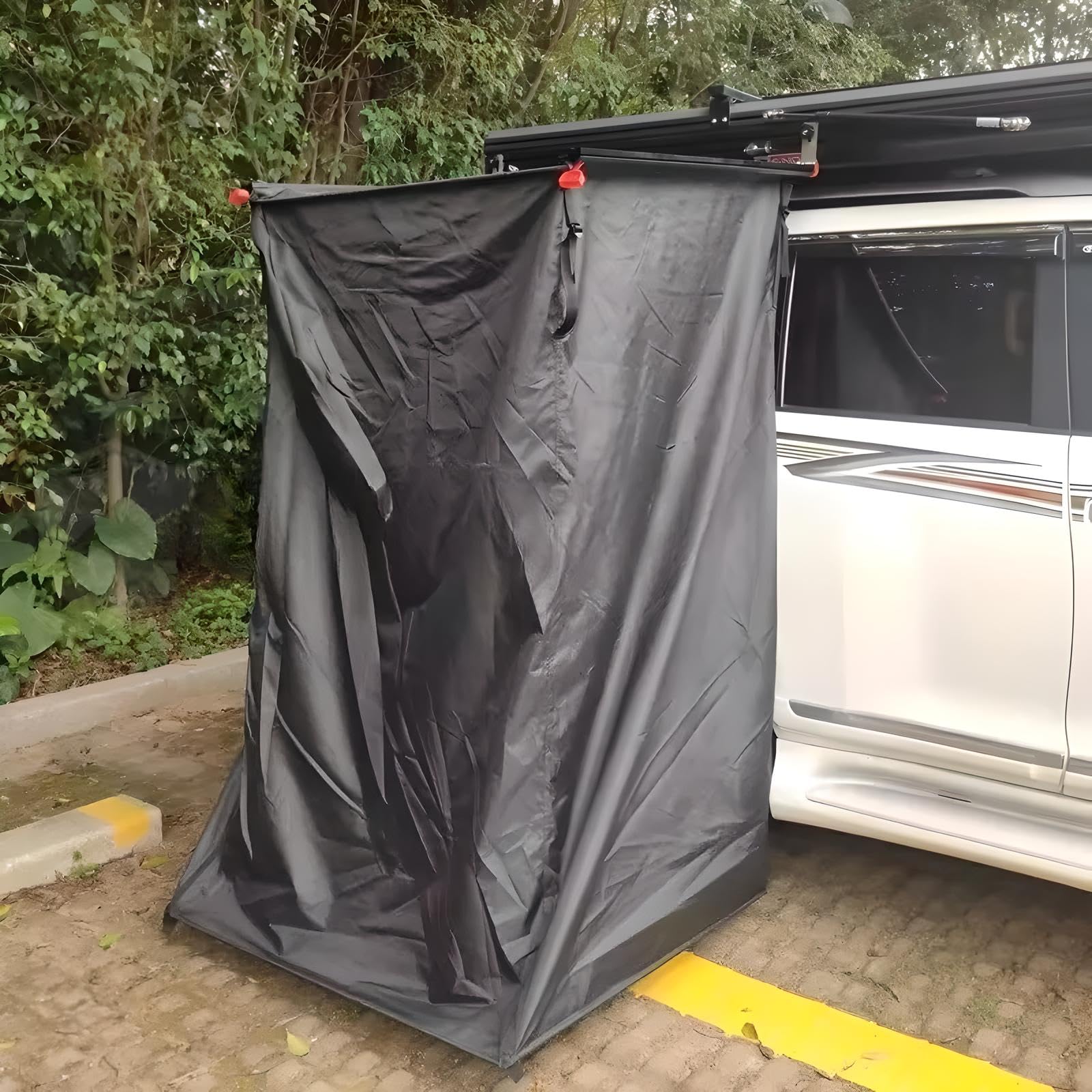 Autoduschzelt Duschzelt Dachzelt in Schwarz Campingdusche Duschvorhang