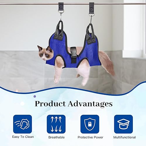 Miniatura 6 de PatiencET Hamaca de Aseo para Perros, Hamaca de Aseo para Mascotas para Gatos y Perros, Soporte para Perros para Recortar Uñas, Cabestrillo para