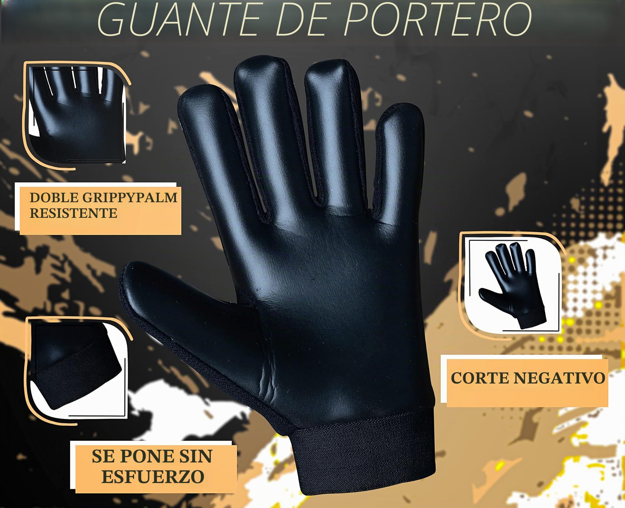 Keeperking Clawxen Guantes de Portero para Niños y Niñas de Fútbol, Talla 3-7