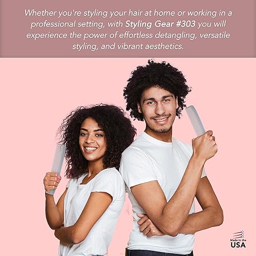 Miniatura 8 de Peine de dientes anchos #303 Peine desenredante de cabello para mujeres, hombres, estilistas, peine, peines de dientes anchos, peines de dientes