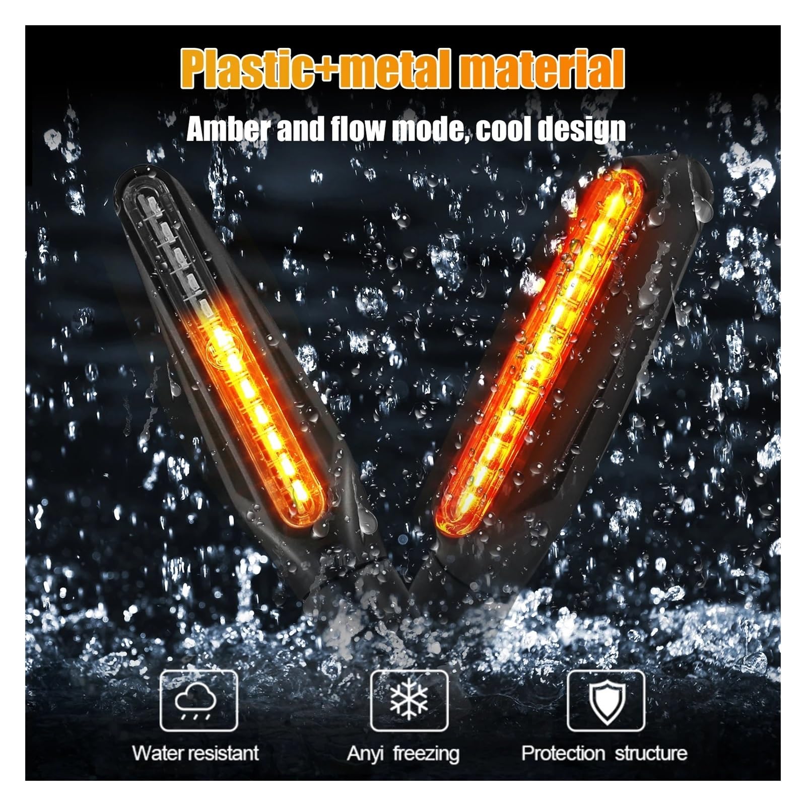 Clignotant de Moto Universel 12LED 4 pièces Clignotant