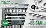 Mannesmann M98430 - Custodia con chiavi a bussola e altri strumenti (215 pezzi, dimensioni: 12x36x51 cm) - 3