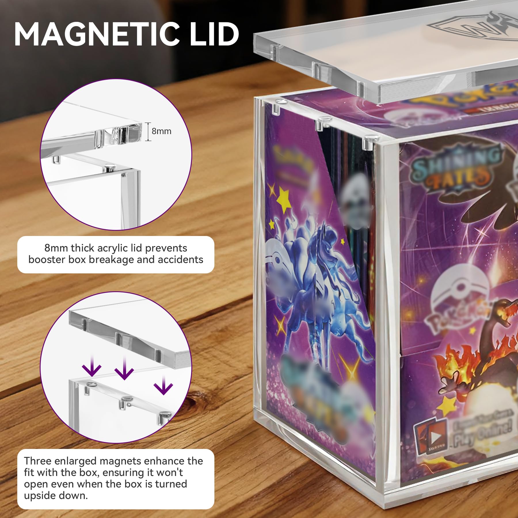 Amazon.com: PKMN Booster Box Case, 8mm Ultra Thick Acrylic