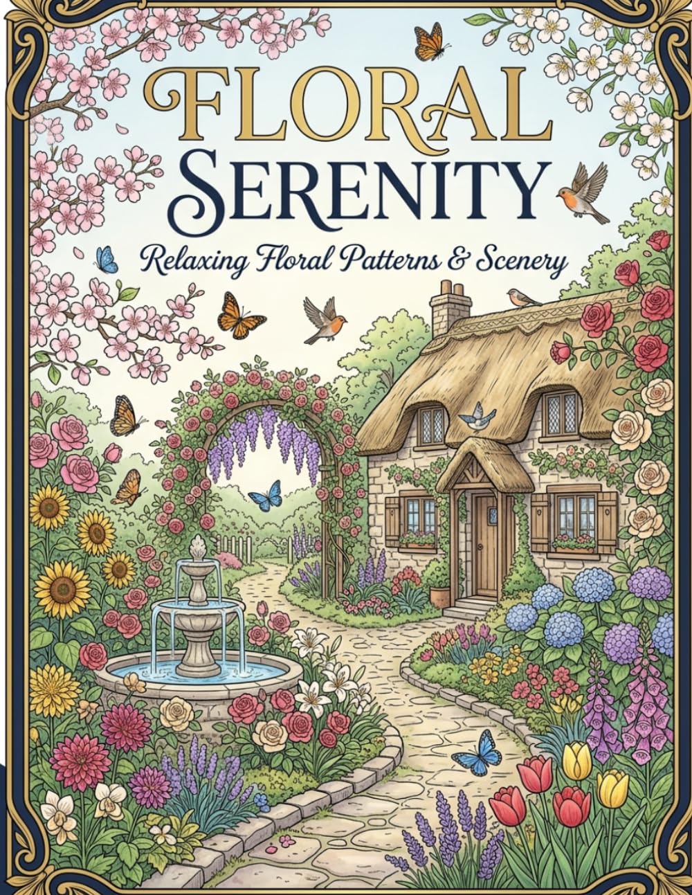 Floral Serenity: Relaxing Floral Patterns & Scenery
