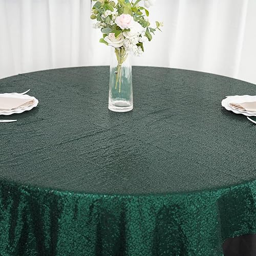 Miniatura 9 de Efavormart - Mantel redondo de lentejuelas brillantes de 120 pulgadas para banquetes de boda, fiesta, decoración del hogar