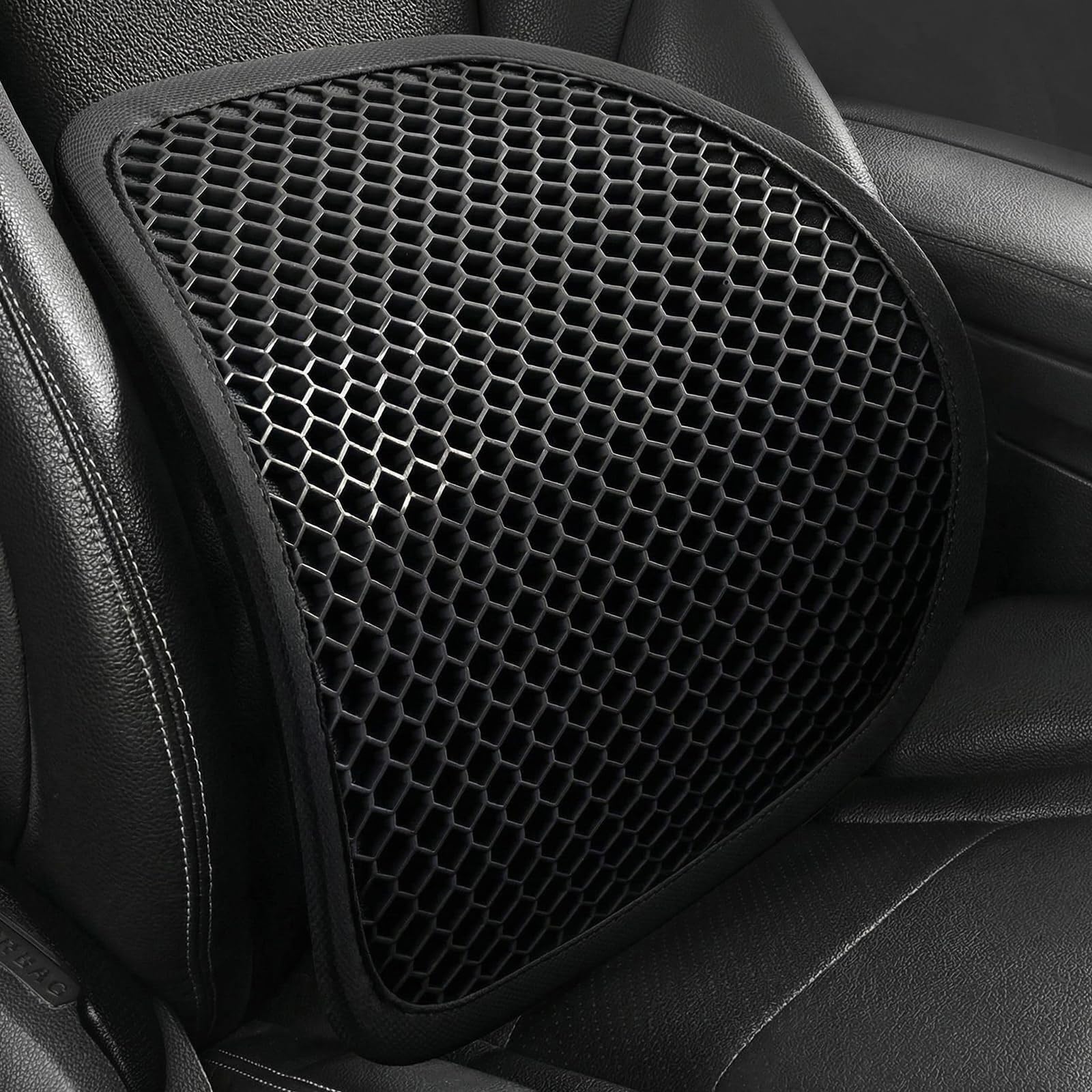 WPJOLOAAX Car Lumbar Support Back Rest, for BMW X5 F15 2013-2018 Seat Support Cushion Breathable Honeycomb Ergonomic Backrest Protector Accessories,A
