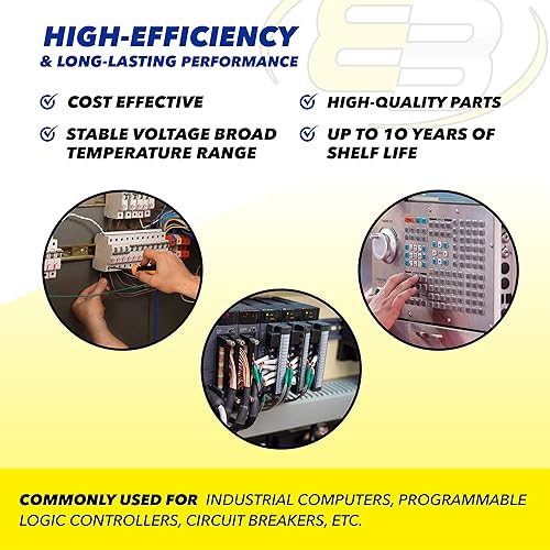 Miniatura 7 de Exell Battery La batería de respaldo de computadora PLC de litio de 3V reemplaza a Allen Bradley 1756-BA2, 1756-L61 (Serie B), 5564 (Serie B), 5561