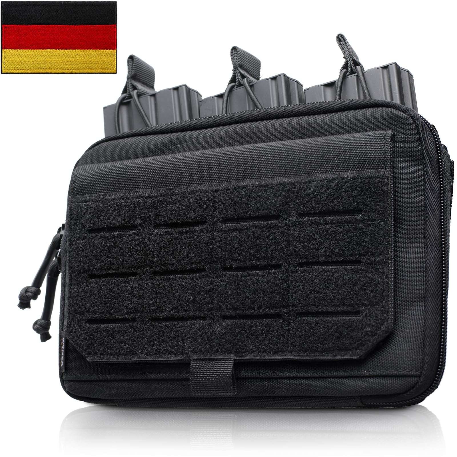 WYNEX Molle Admin Borsa di stile canguro, tattica Utility Borsa per attrezzi con inserto Mag/Zipper Strip Modular EDC Borsa Medica Organizzatore di Attachment Patch inclusa