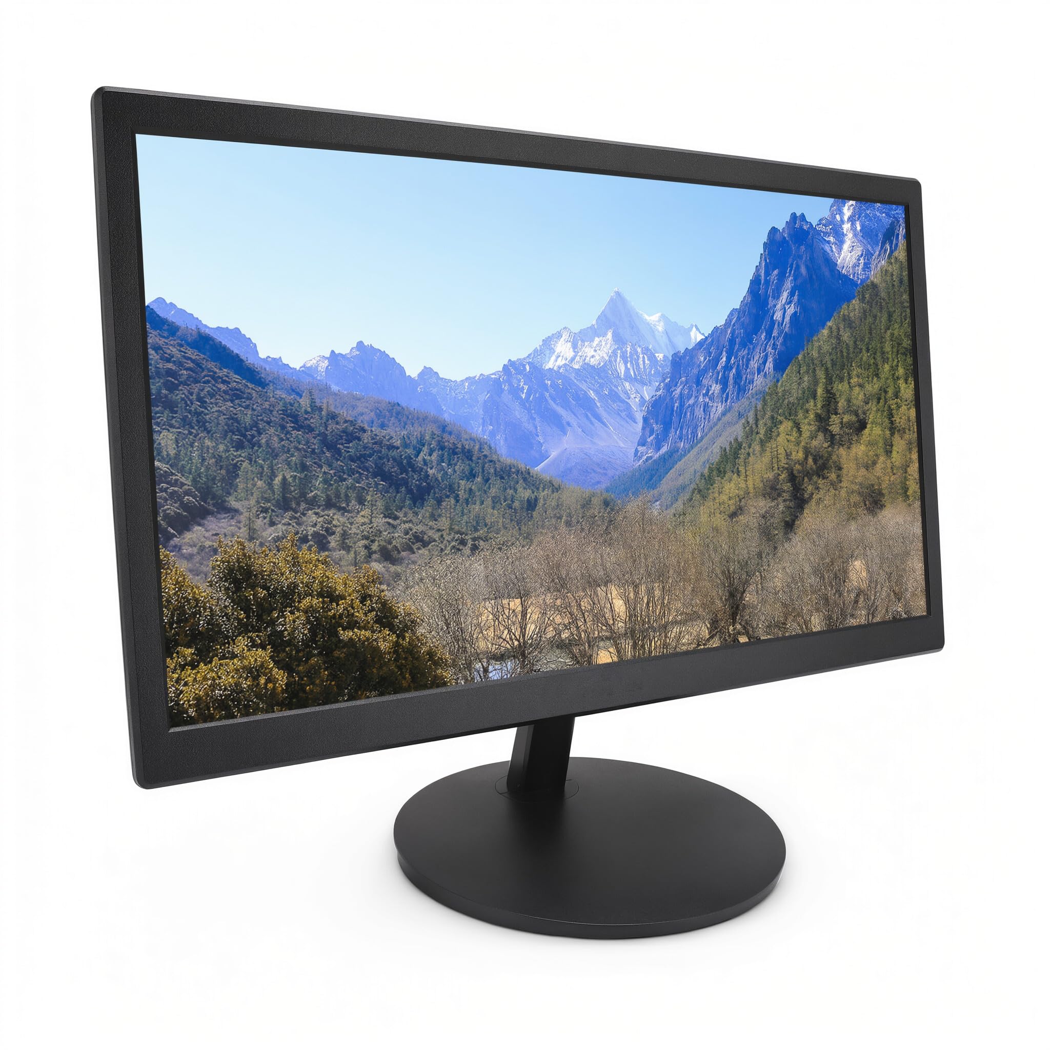 SENECESLI Monitor LED, 20-calowy Ultracienki Monitor Stacjonarny 1600x900 60 Hz z portami HDMI VGA, mocowaniem VESA 75 * 75mm do komputerów stacjonarnych, laptopów i gier biurowych (wtyczka UE)