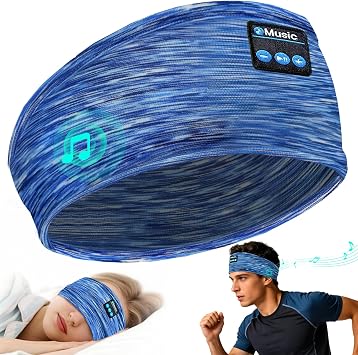 AONESY Bluetooth Sleep Headband Headphones for Side Sleepers, Wireless Headphones with Mic, Soft Washable Sports Headband for Office Calls, Gym, Sleeping & Focus, Ideal Gift