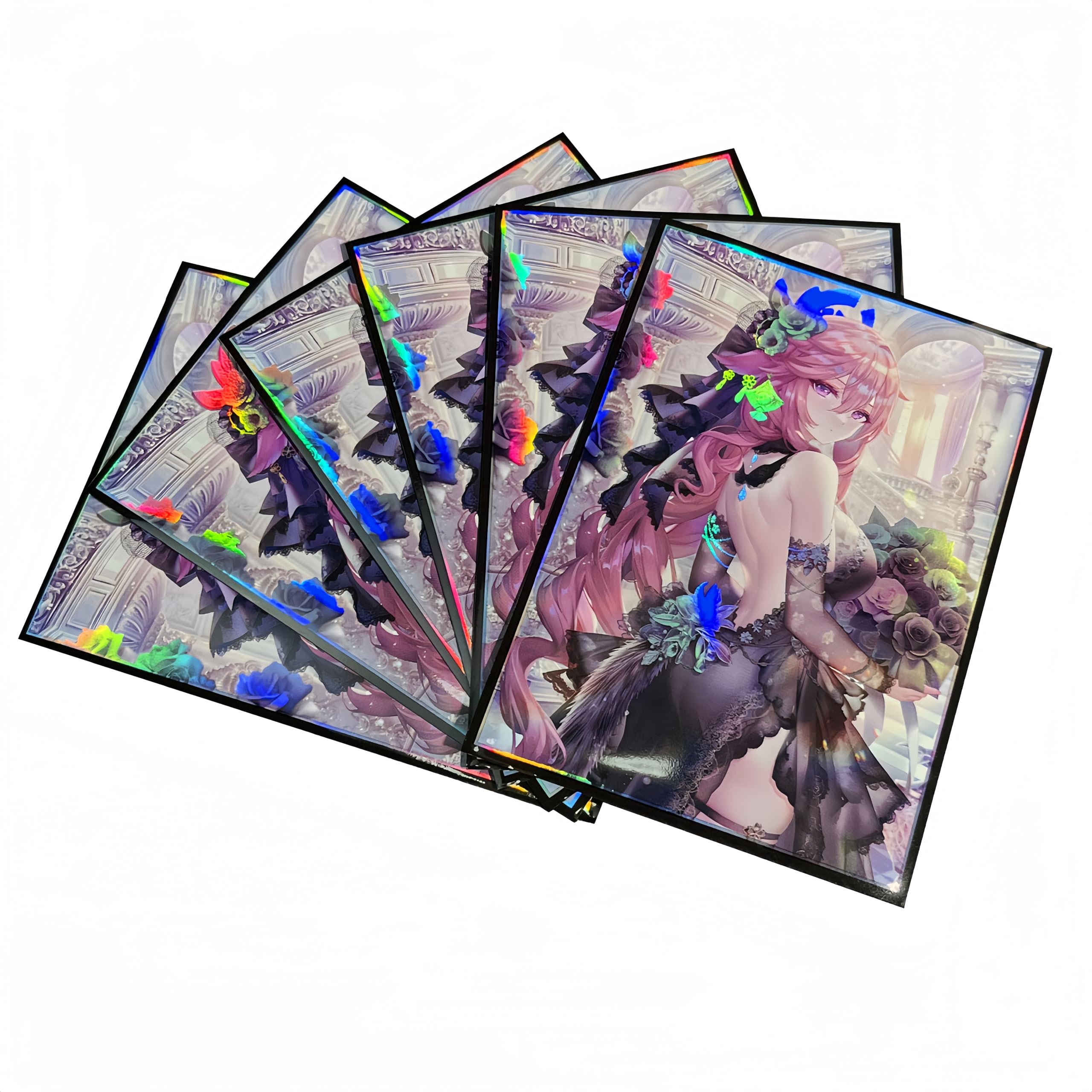 Amazon.com: Vorinclex 60 PCS Holographic Anime Card Sleeves for MTG,  Standard Card Sleeves Board Game Trading Card Sleeves Card Protector  Compatible with TCG/PTCG 67×92mm(Yae Miko) : Toys & Games