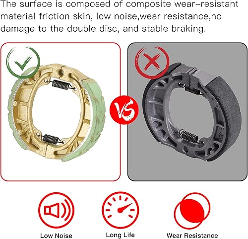 Miniatura 11 de GREHUA Kit de zapatas de freno de bicicleta y ajustador de cadena compatible con Coleman CT200U CT200U-EX BT200X Massimo Baja Warrior MB165 MB200