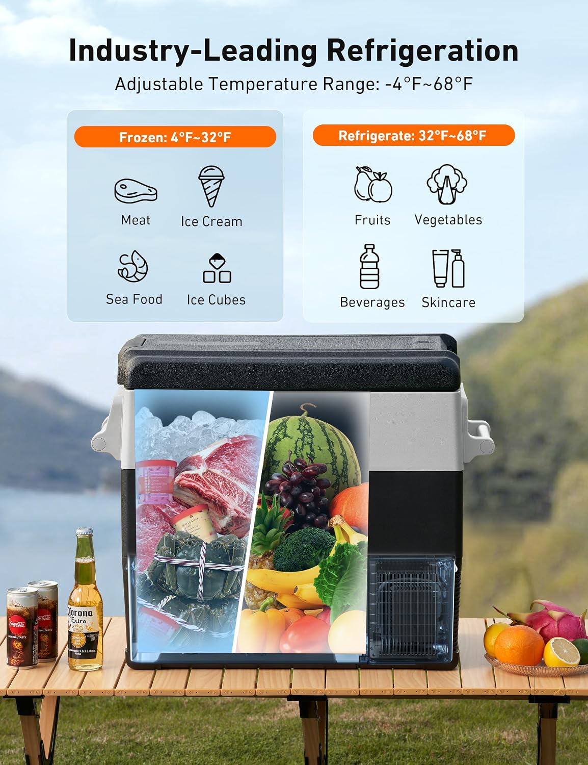 AstroAI - Brandclub - AstroAI 12 Volt Car Refrigerator, 58 Quarts