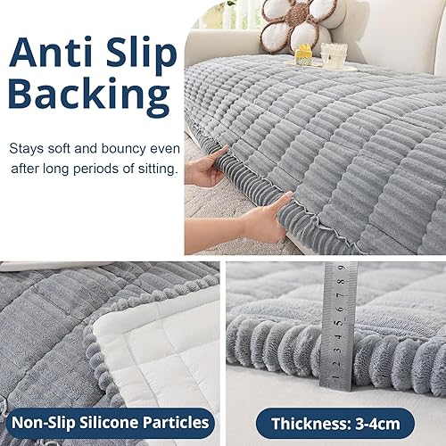 Miniatura 5 de Funda de sofá lavable para perros, funda de sofá modular suave y mullida en forma de L, protector grueso apto para mascotas, tapete para sofás y