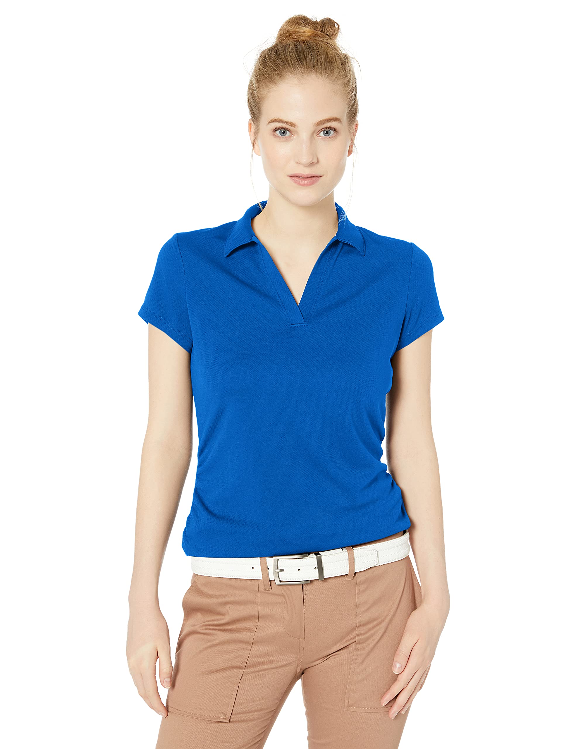 PGA TOUR Women's Airflux Short Sleeve Golf Polo Shirt, with Moisture-Wicking Fabric and Sun Protection (Size X-Small-Xx-Large)