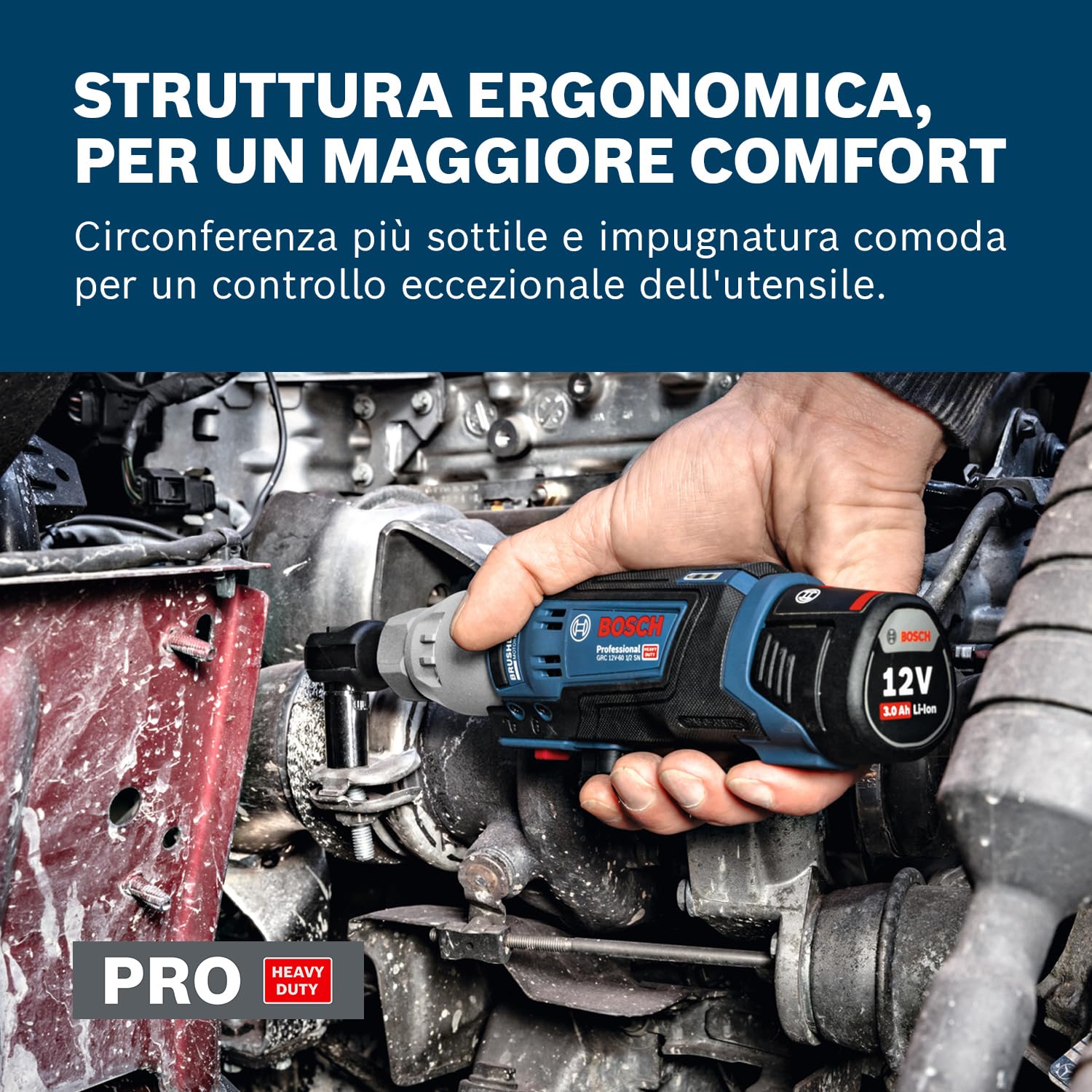 Bosch Professional 12V System Chiave a cricchetto a batteria GRC 12V-60 1/2 SN