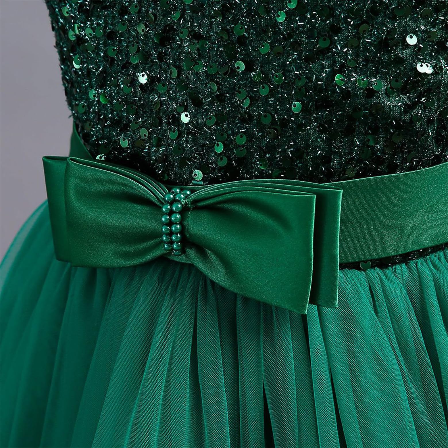 New front Vestito Principessa Bambini Paillettes Tulle Senza Maniche Principessa Abito Tulle Multistrato Natale Vestiti da Festa Formali per Compleanni Matrimoni