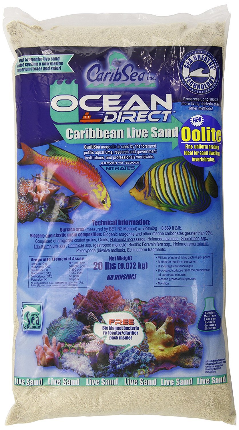Carib Sea ACS01920 Ocean Direct Oolite Sand for Aquarium, 20-Pound, PAck of 2 (B001EUE83K) Amazon Price History, Amazon Price Tracker