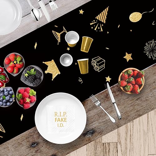 Miniatura 5 de Joyiou RIP FAKE - Servilletas de identificación, decoraciones de cumpleaños 21, suministros de fiesta, divertidos regalos de cumpleaños 21,