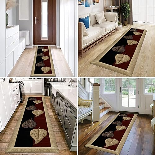 Miniatura 3 de Alfombra larga para corredores, 39.4in47.2in de ancho, suave, antideslizante, fácil de limpiar, alfombra estrecha para sala de estar, entrada,