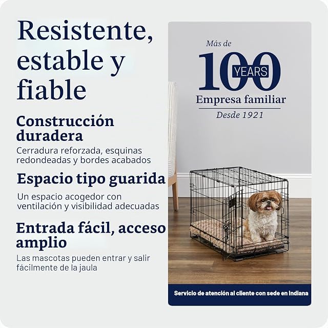 Foto 6 de 8 de MidWest Homes for Pets - Jaula plegable de 59 cm iCrate para perros XS, una sola puerta con panel divisor…