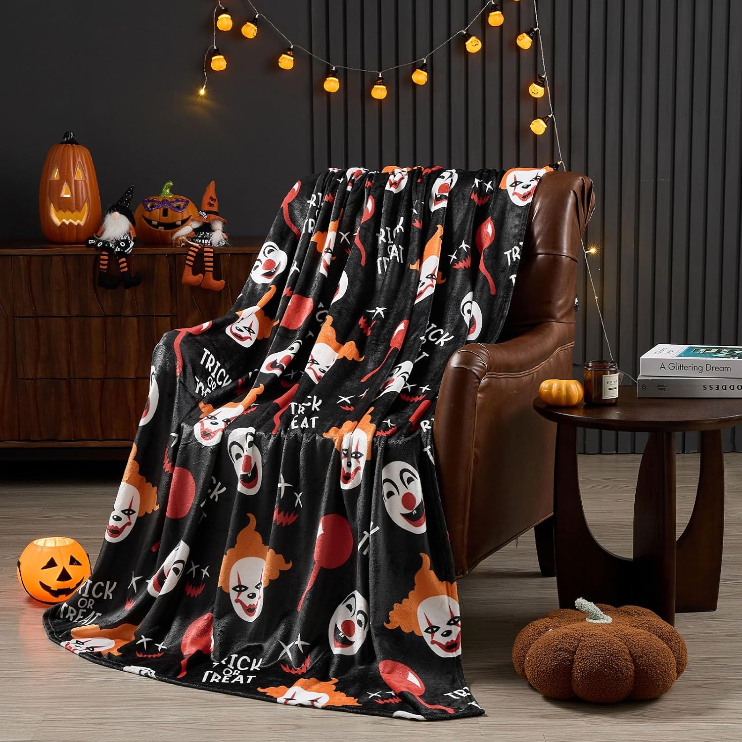 Gogreen Cozy Blanket Printed Blanket Throw Halloween Joker