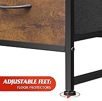 Vista 8 de WLIVE 6 Drawer Dresser for Bedroom, Fabric Double Dresser, Storage Tower with Fabric Bins, Chest of Drawers for Closet, Living Room, Hallway, Rustic