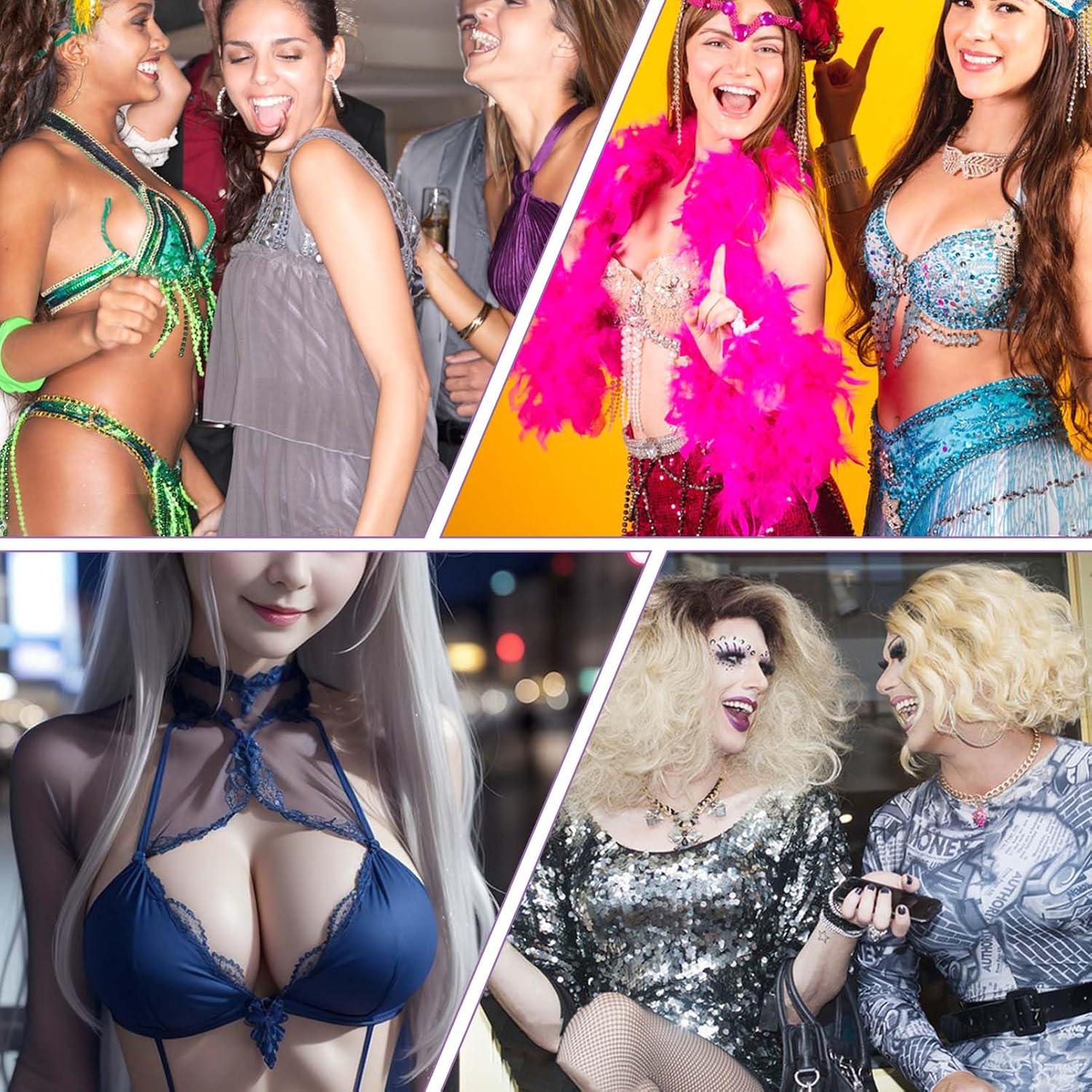 Round Collar Realistic Silicone Breastplate Crossdressing Fake Breasts Chest Plate Transgender Mastectomy Prosthesis